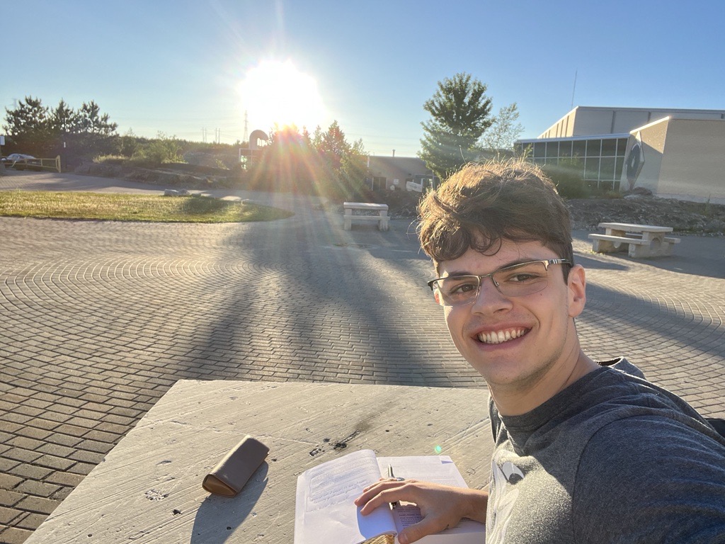 Reading outdoors