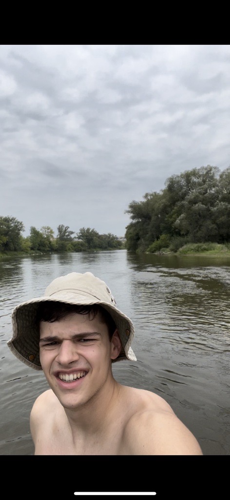 By the river